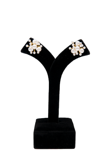 Gold Plated Pearl Stud Earrings for Women